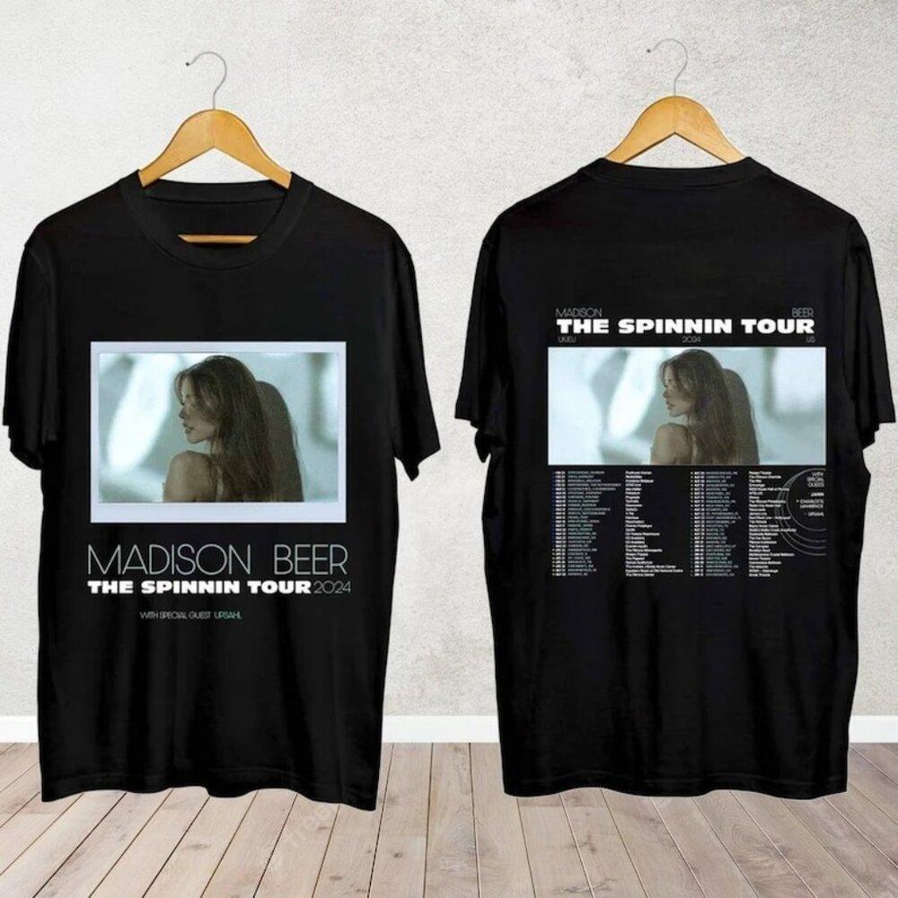 Madison Beer The Spinning  Tour Graphic Tee Pop Music Fan Gift 2 Sided Tee